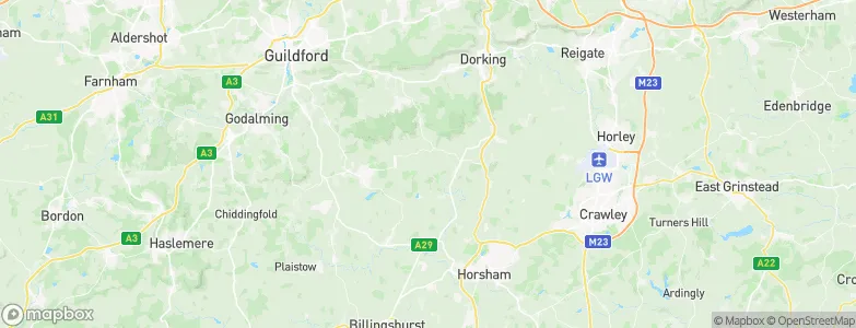 Mole Valley, United Kingdom Map