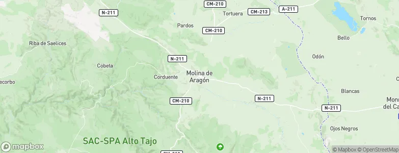 Molina de Aragón, Spain Map