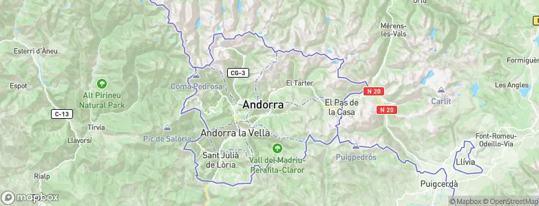 Molleres, Andorra Map