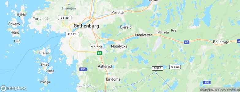 Mölnlycke, Sweden Map