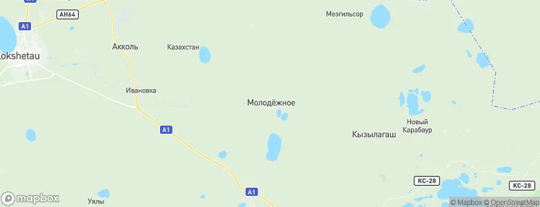 Molodezhnoe, Kazakhstan Map