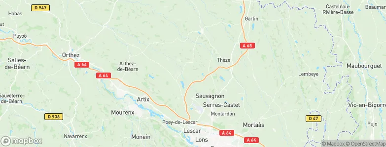 Momas, France Map