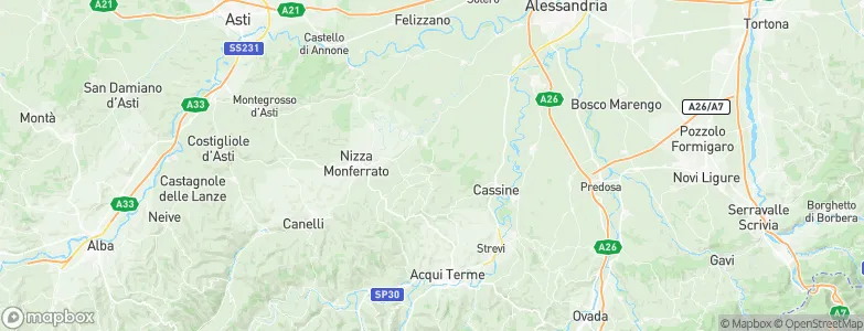 Mombaruzzo, Italy Map