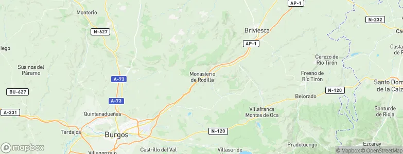 Monasterio de Rodilla, Spain Map