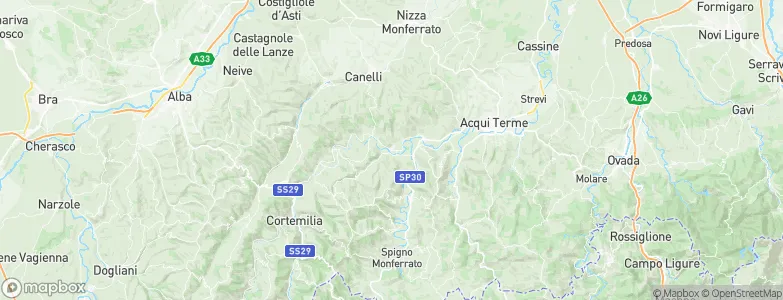 Monastero Bormida, Italy Map