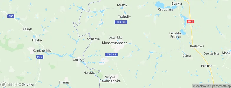 Monastyryshche, Ukraine Map