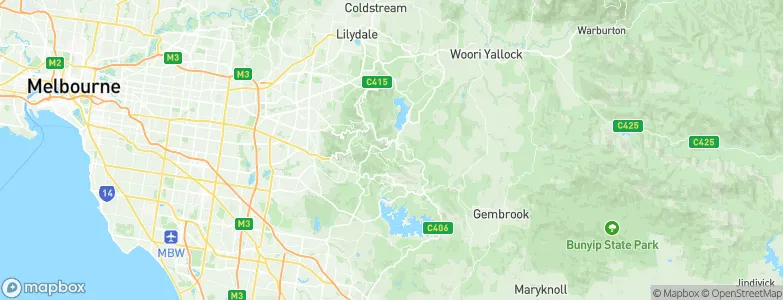 Monbulk, Australia Map