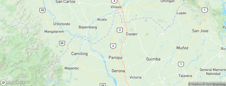 Moncada, Philippines Map