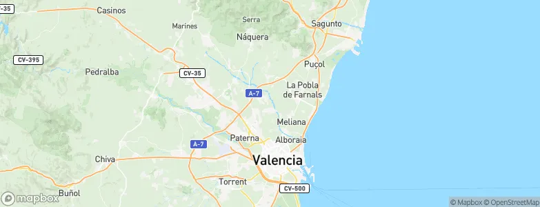 Moncada, Spain Map