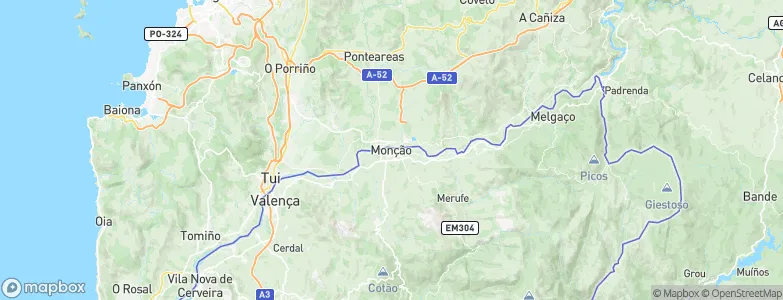 Monção, Portugal Map