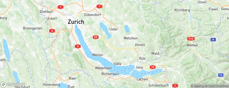 Mönchaltorf / Dorf, Switzerland Map