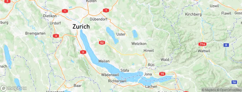 Mönchaltorf / Hohfurren, Switzerland Map