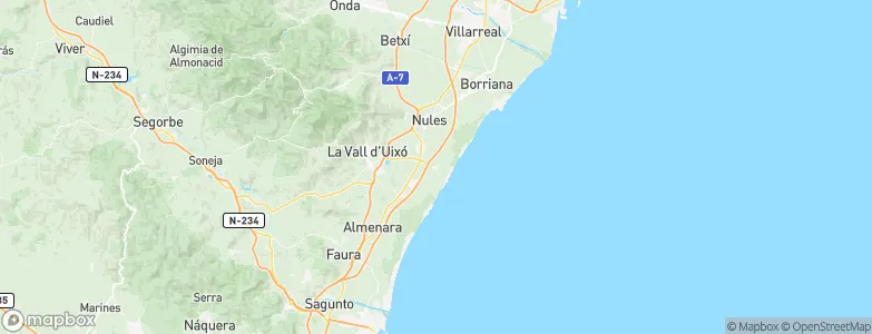 Moncofa, Spain Map