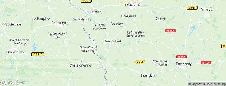 Moncoutant-sur-Sèvre, France Map