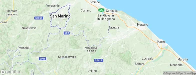 Mondaino, Italy Map