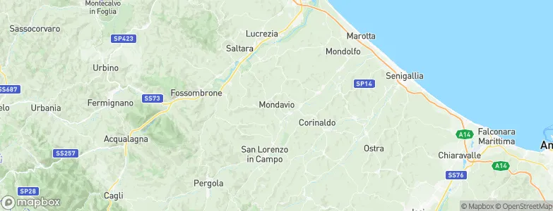 Mondavio, Italy Map