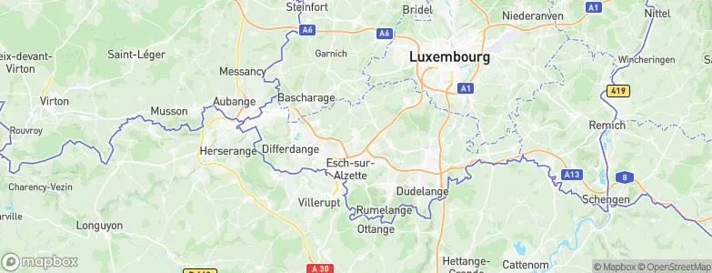 Mondercange, Luxembourg Map