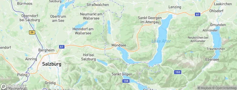 Mondsee, Austria Map