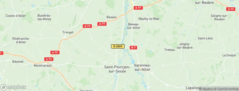 Monétay-sur-Allier, France Map