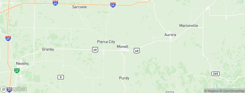 Monett, United States Map