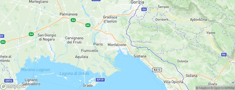 Monfalcone, Italy Map