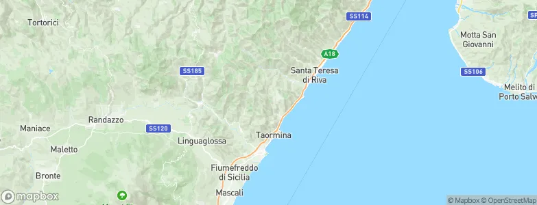 Mongiuffi Melia, Italy Map