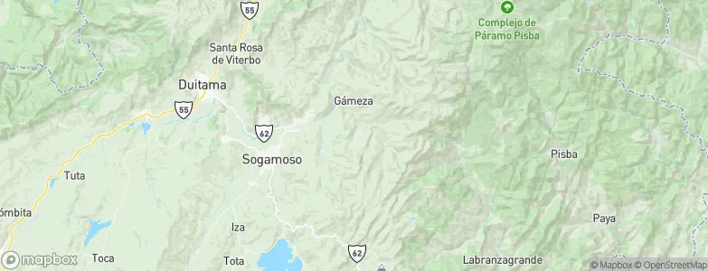 Mongua, Colombia Map