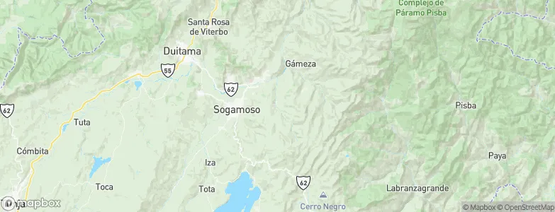 Monguí, Colombia Map
