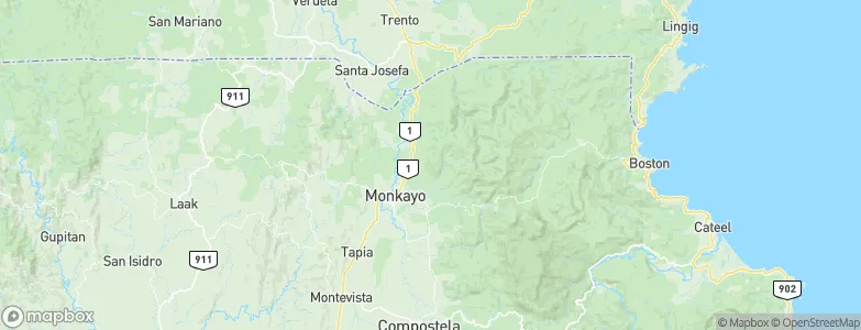 Monkayo, Philippines Map