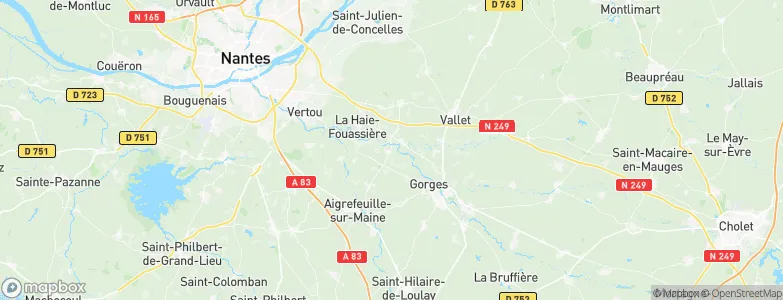 Monnières, France Map
