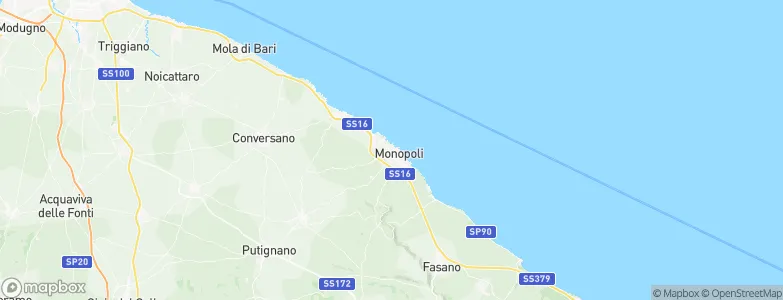 Monopoli, Italy Map
