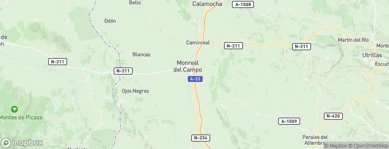 Monreal del Campo, Spain Map