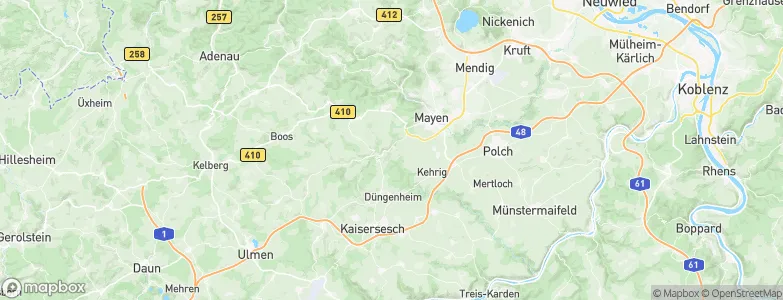 Monreal, Germany Map