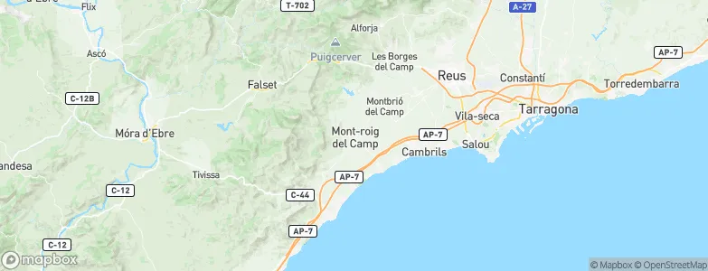 Mont-roig del Camp, Spain Map