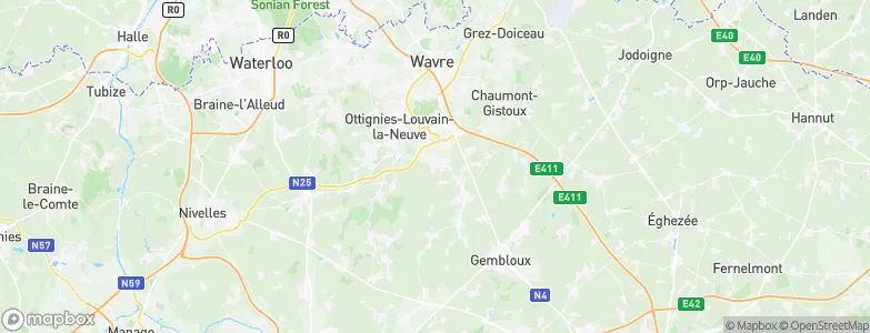 Mont-Saint-Guibert, Belgium Map