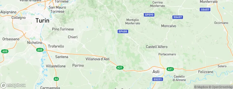 Montafia, Italy Map