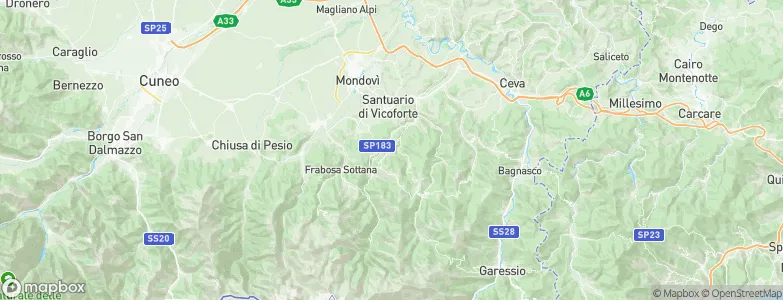 Montaldo di Mondovì, Italy Map