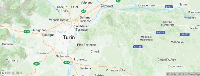 Montaldo Torinese, Italy Map