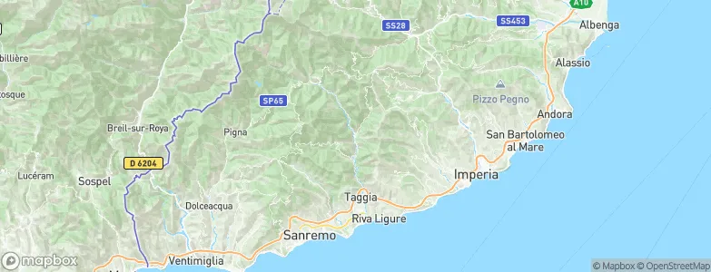 Montalto Ligure, Italy Map