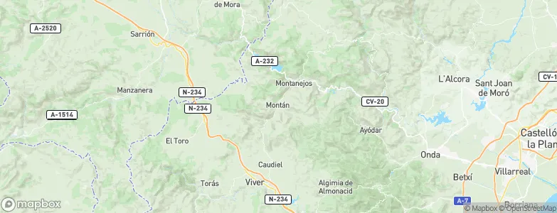 Montán, Spain Map