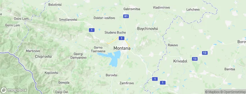 Montana, Bulgaria Map