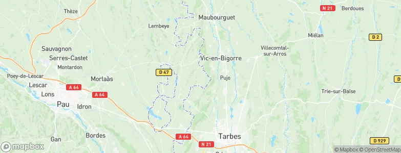 Montaner, France Map