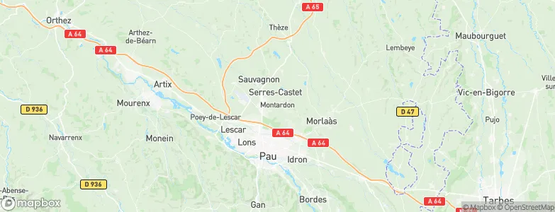 Montardon, France Map