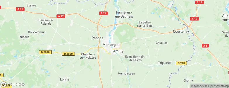 Montargis, France Map