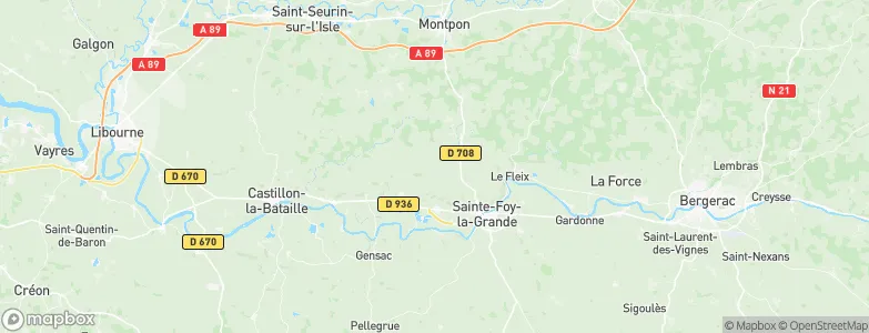 Montazeau, France Map