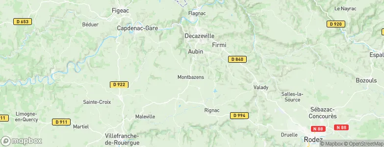 Montbazens, France Map