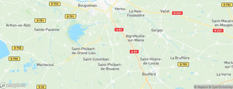 Montbert, France Map