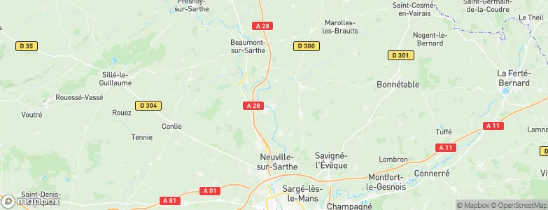 Montbizot, France Map