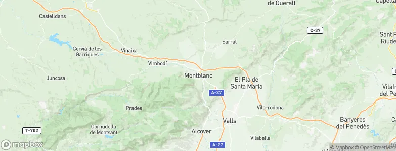 Montblanc, Spain Map