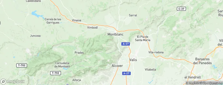 Montblanc, Spain Map